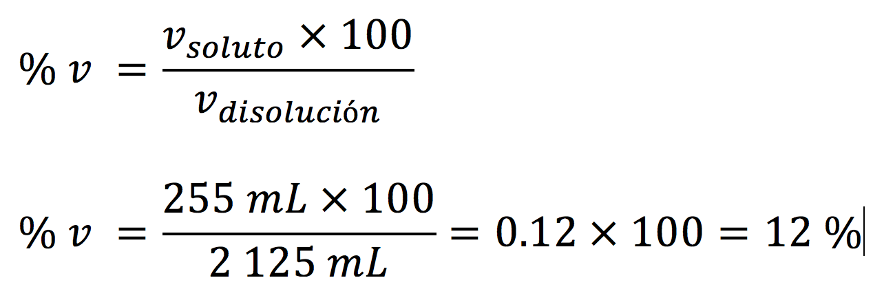 Desnatar Incorrecto capacidad 1.1. Ejemplos de cálculo de concentraciones %m y %v