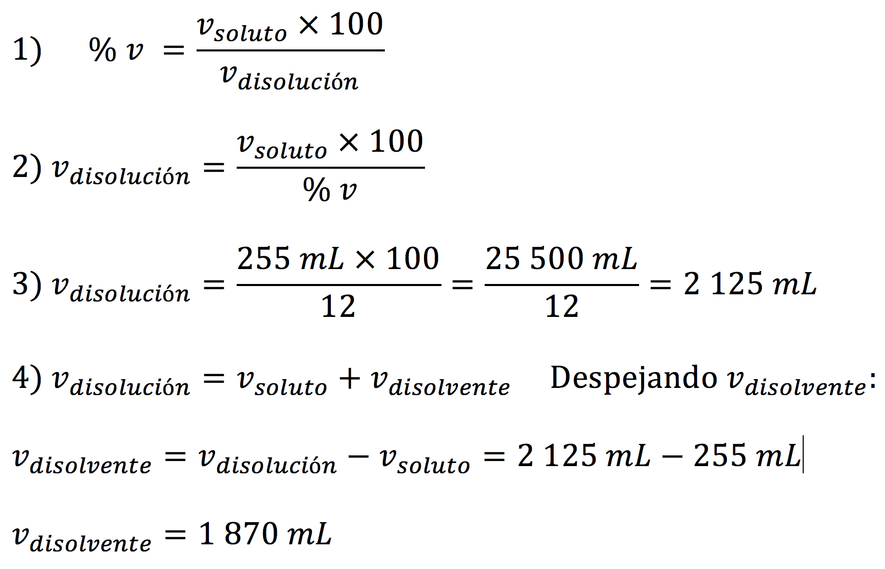 Operaciones bebida